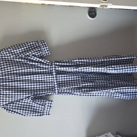 Draper James Navy and White Gingham Loretta ShirtDress Size L With Pockets NWT - Picture 9 of 9